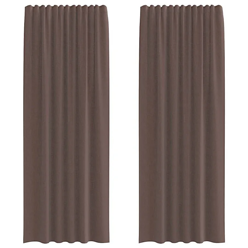 Voile užuolaidos su viršutine dalimi, 2vnt., rudos spalvos Voile užuolaidos su viršutine dalimi, 2vnt., rudos spalvos