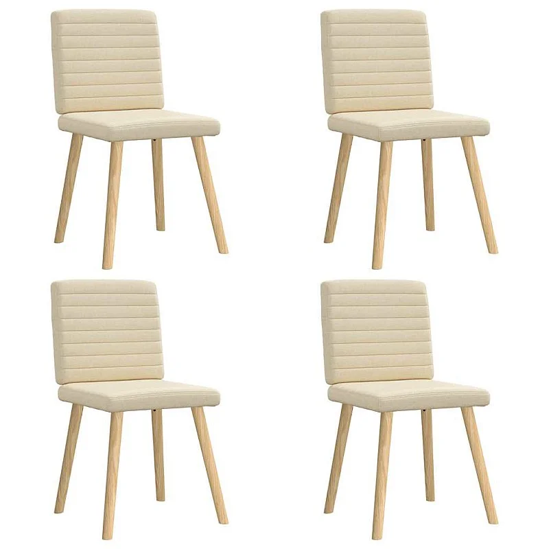 virtuves krēsli, 4 gab., krēmkrāsas audums