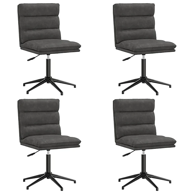 virtuves krēsli, 4 gab., melna mākslīgā āda virtuves krēsli, 4 gab., melna mākslīgā āda