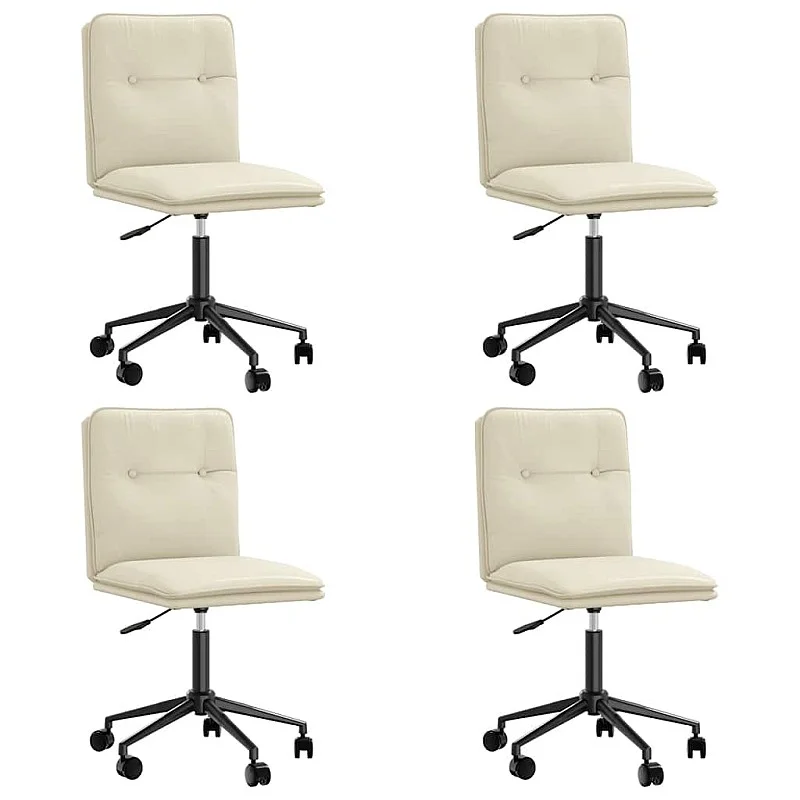 virtuves krēsli, 4 gab., krēmkrāsas mākslīgā āda