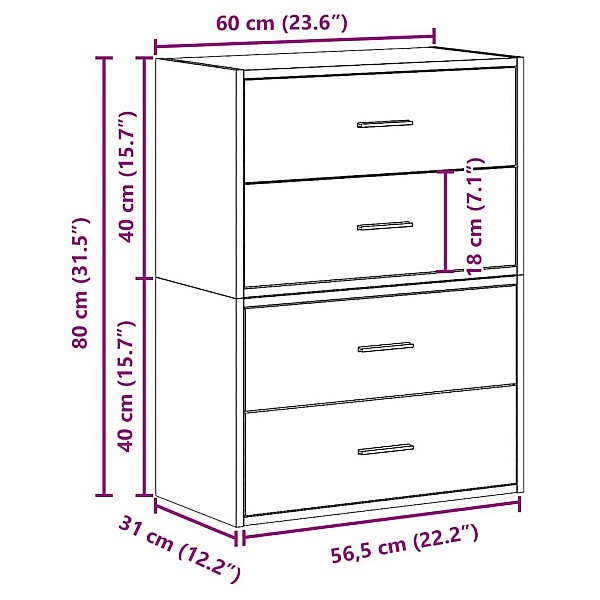 skapji 2 atvilktnēm 2gab ozola 60x31x40 cm inženierijas koks