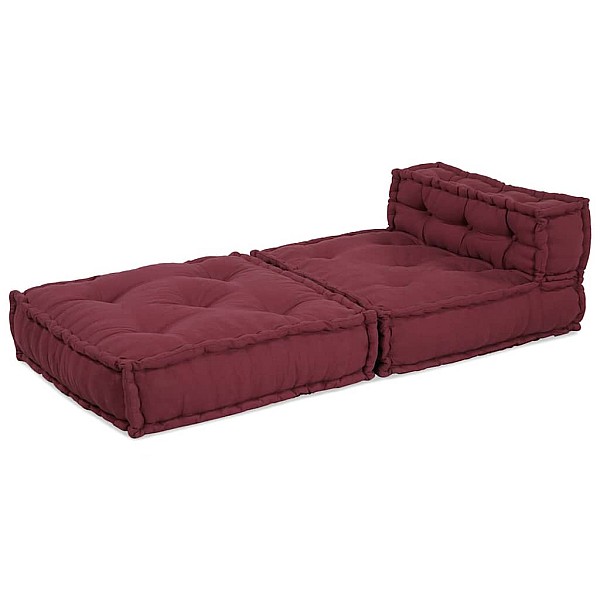 Modulārais Pouff Maroon 70x70x54 audums