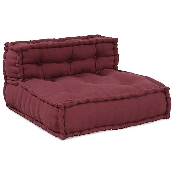 Modulārais Pouff Maroon 70x70x54 audums