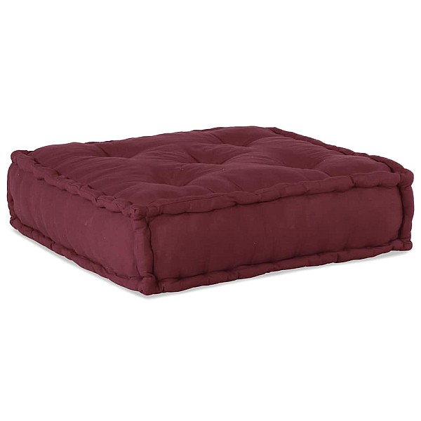 Modulārais Pouff Maroon 70x70x54 audums