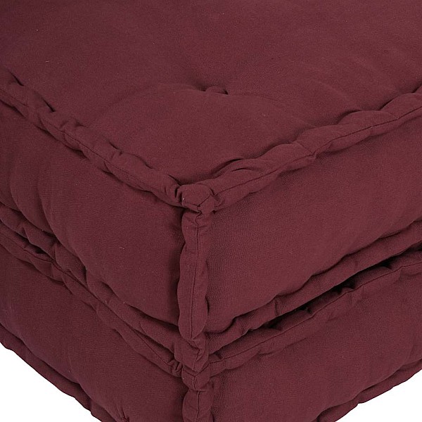 Modulārais Pouff Maroon 70x70x54 audums