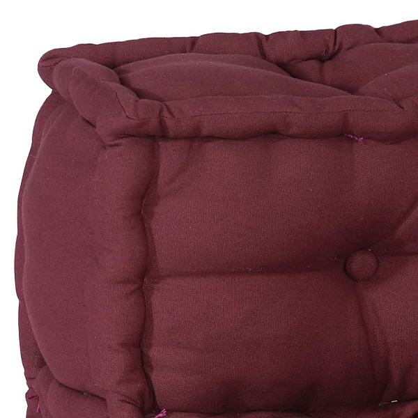 Modulārais Pouff Maroon 70x70x54 audums