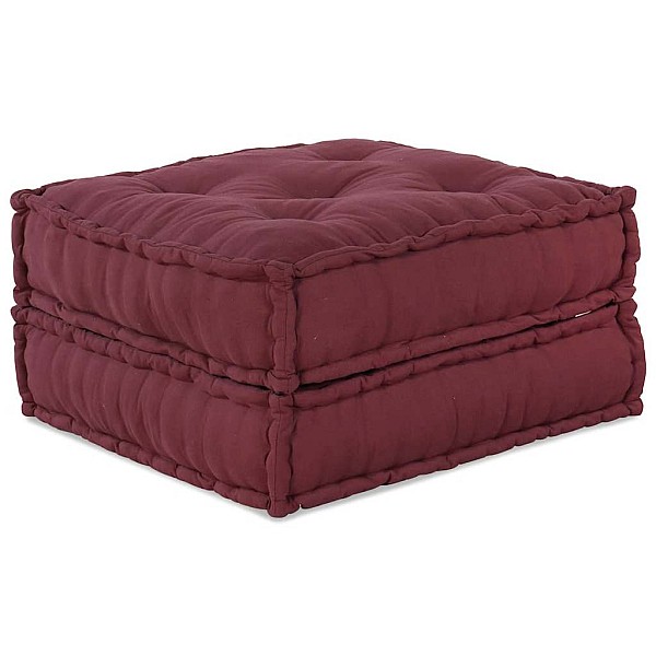 Modulārais Pouff Maroon 70x70x36 audums