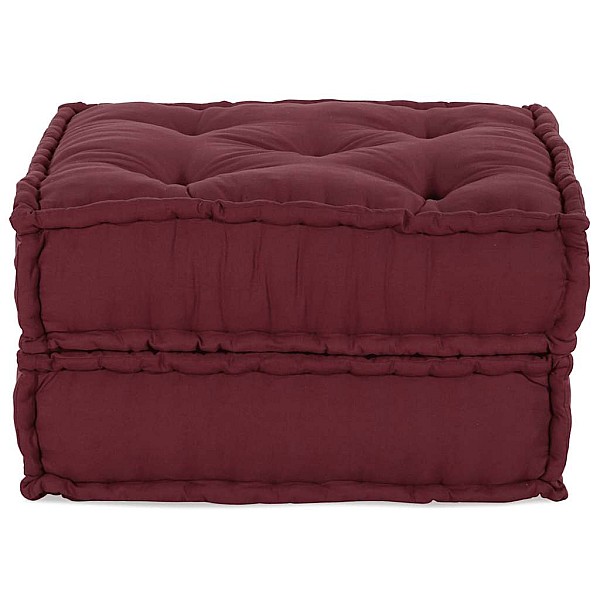 Modulārais Pouff Maroon 70x70x36 audums