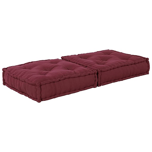 Modulārais Pouff Maroon 70x70x36 audums