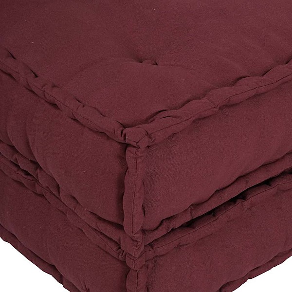 Modulārais Pouff Maroon 70x70x36 audums