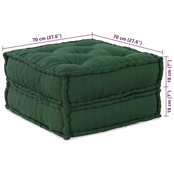 Modular Puffe Green 70x70x36 audums