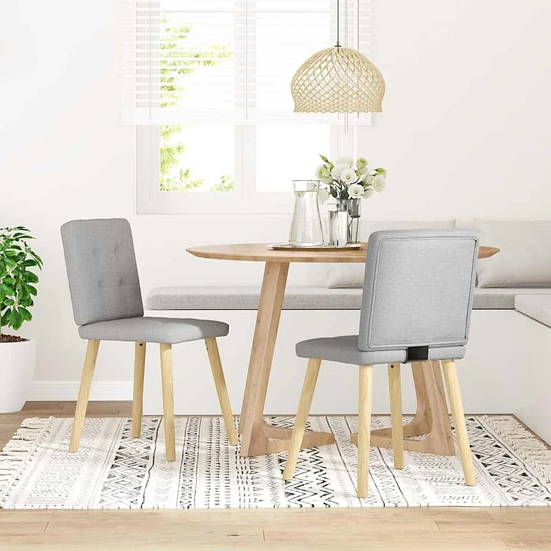 virtuves krēsli, 2 gab., mākonis pelēks audums virtuves krēsli, 2 gab., mākonis pelēks audums