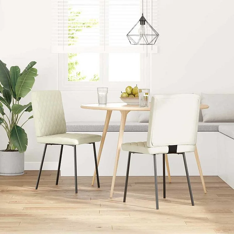 virtuves krēsli, 2 gab., krēmkrāsas samts virtuves krēsli, 2 gab., krēmkrāsas samts