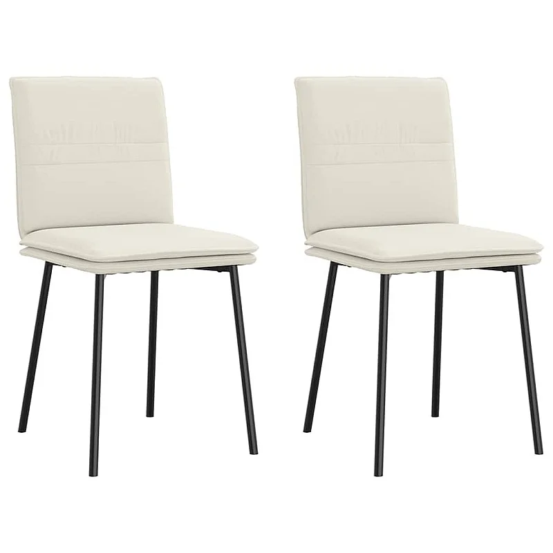 virtuves krēsli, 2 gab., krēmkrāsas samts