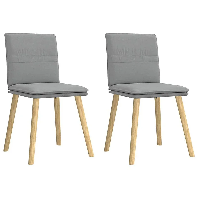 virtuves krēsli, 2 gab., gaiši pelēks audums