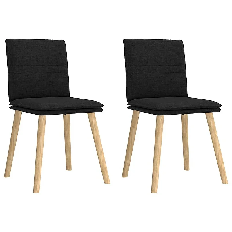 virtuves krēsli, 2 gab., melns audums