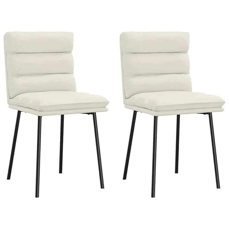 virtuves krēsli, 2 gab., krēmkrāsas samts