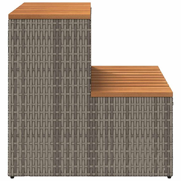 burbuļvanna Step Grey 50x50x50,5 cm PE rotangpalma, akācijas