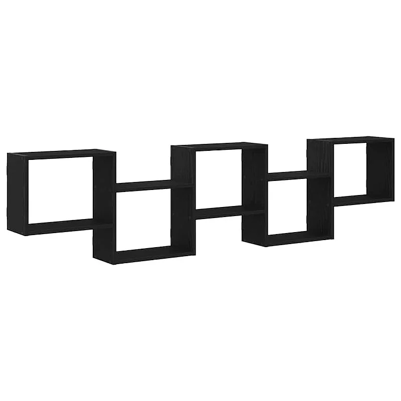 sienas plaukts, 5 nodalījumi, melns, skaidu plāksne sienas plaukts, 5 nodalījumi, melns, skaidu plāksne