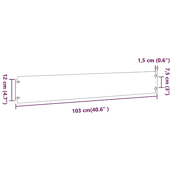 Zālāju apmales 10 gab 15x103 cm Nerūsējošais tērauds