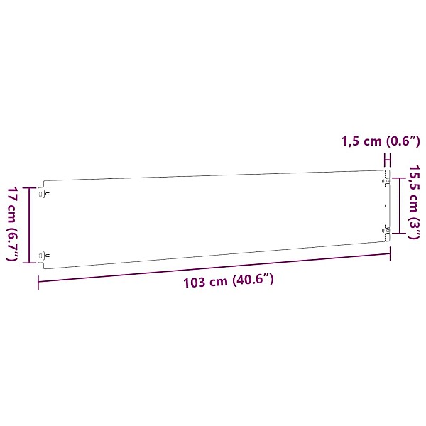 Zālāju apmales 10 gab Antracīts 20x103cm Auksti velmēts tērauds