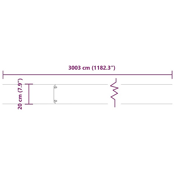 Zālāju apmales 30 gab 20x103 cm cinkots tērauds