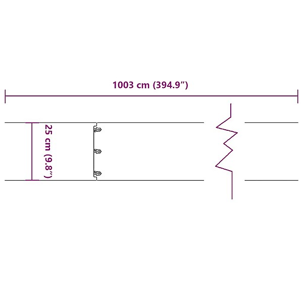 Zālāju apmales 10 gab Antracīts 25x103cm Auksti velmēts tērauds