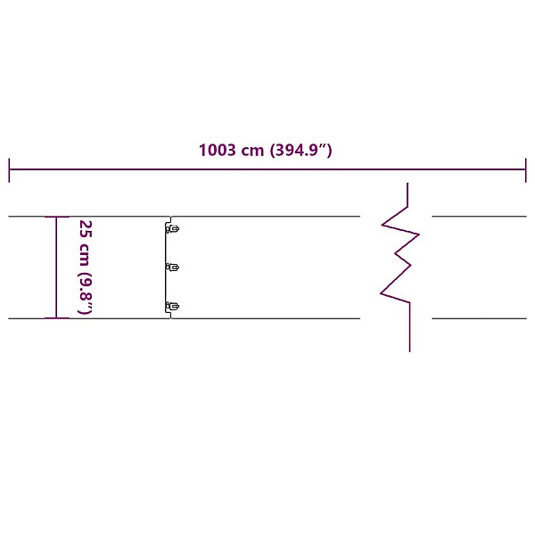 Zālāju apmales 10 gab 25x103 cm cinkots tērauds