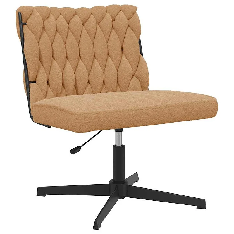Pasukamas biuro kėdės Smėlio spalvos garbanotas vilnos audinys Pasukamas biuro kėdės Smėlio spalvos garbanotas vilnos audinys