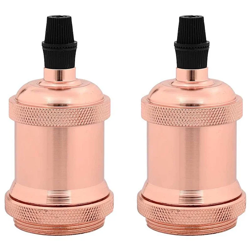 lempų laikikliai 2 vnt Rose Gold E27 lempų laikikliai 2 vnt Rose Gold E27