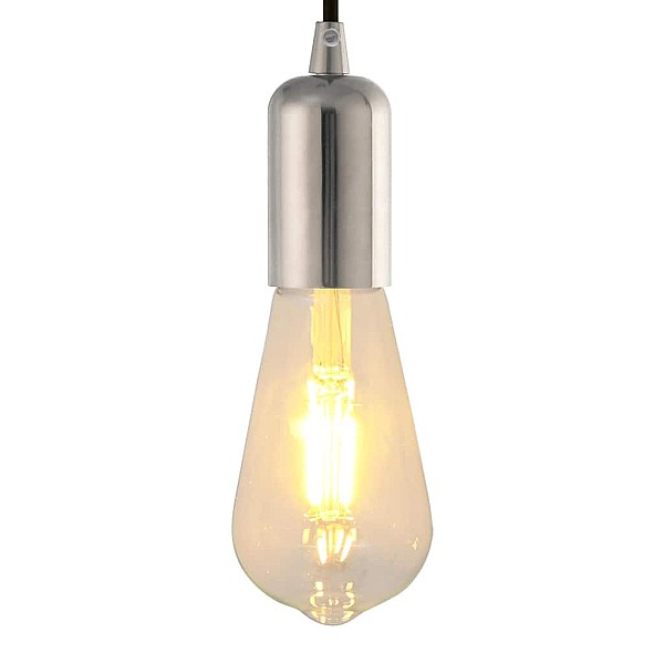 Lampu turētāji 2 gab Satin Nickel E27