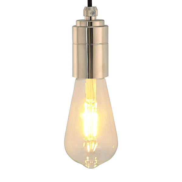 Lampu turētāji 2 gab Satin Nickel E27