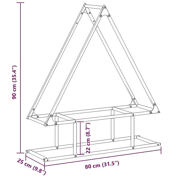 malkas plaukts antracīts 80x25x90 cm auksti velmēts tērauds