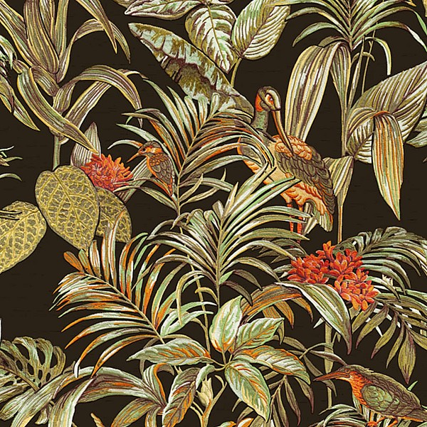 DUTCH WALLCOVERINGS tapete Bird-of-Paradise, melna