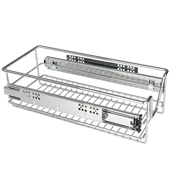 Telescopic drawer - 30 cm, set of 2 pcs, including rails.