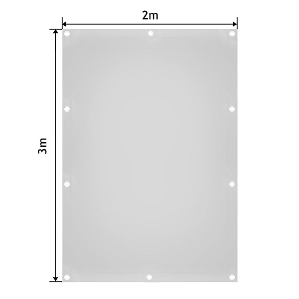 650g/m² tarp, 2x3m, white.