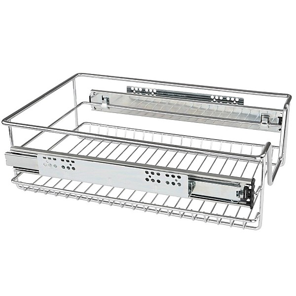 Telescopic drawer - 40 cm, set of 1, including rails.