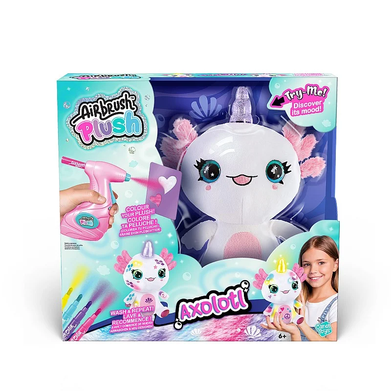 AIRBRUSH Plush with airbrush - Axolotlcorn