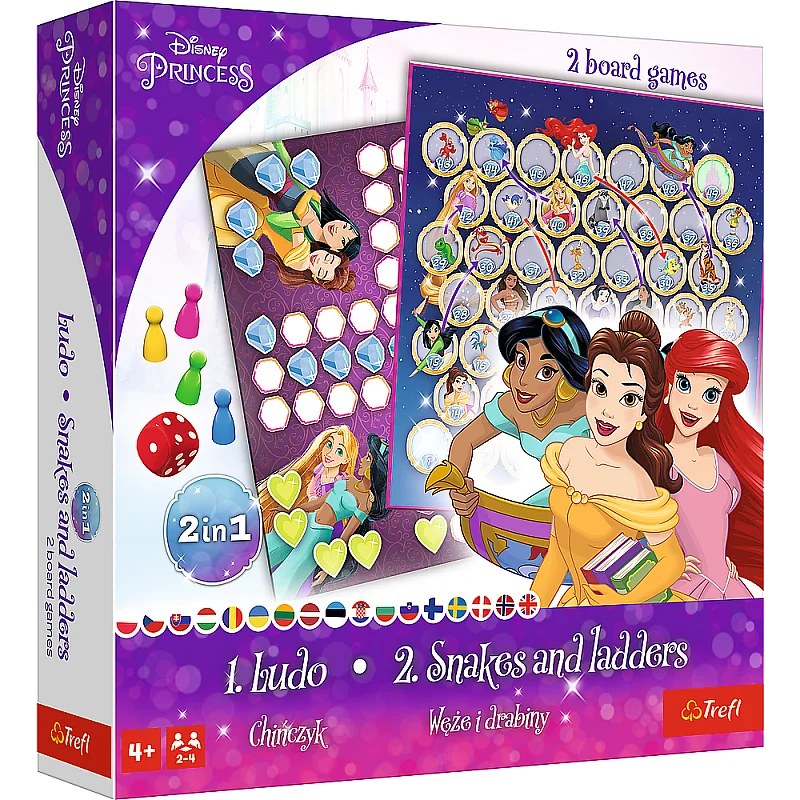 TREFL DISNEY PRINCESS lauamäng 2 in 1 Printsessid TREFL DISNEY PRINCESS lauamäng 2 in 1 Printsessid