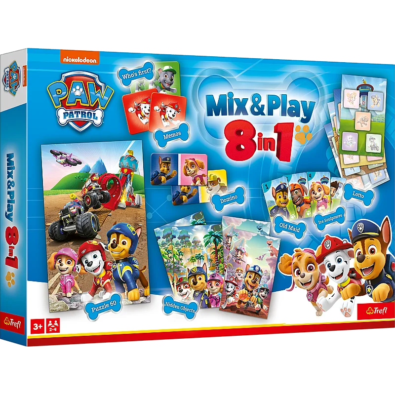 TREFL PAW PATROL 8in1 Mix&play set of boardgames TREFL PAW PATROL 8in1 Mix&play set of boardgames