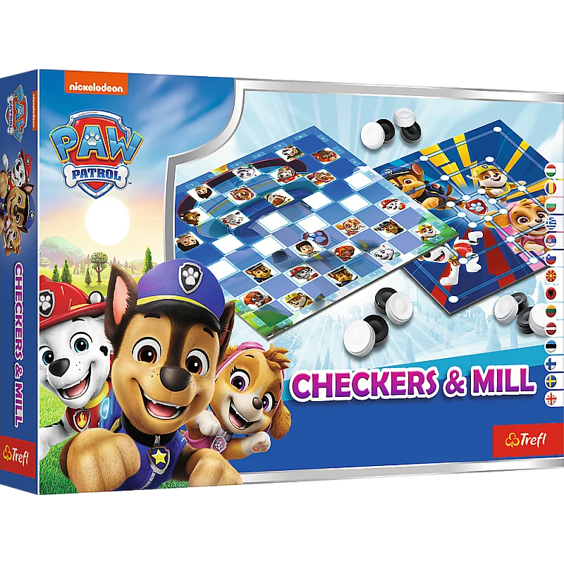 TREFL PAW PATROL boardgames checkers & mill TREFL PAW PATROL boardgames checkers & mill
