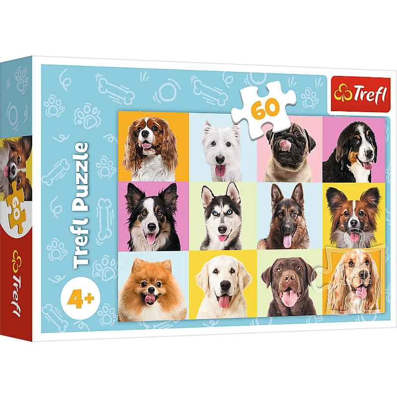 TREFL Puzzle Puppies, 60 pcs