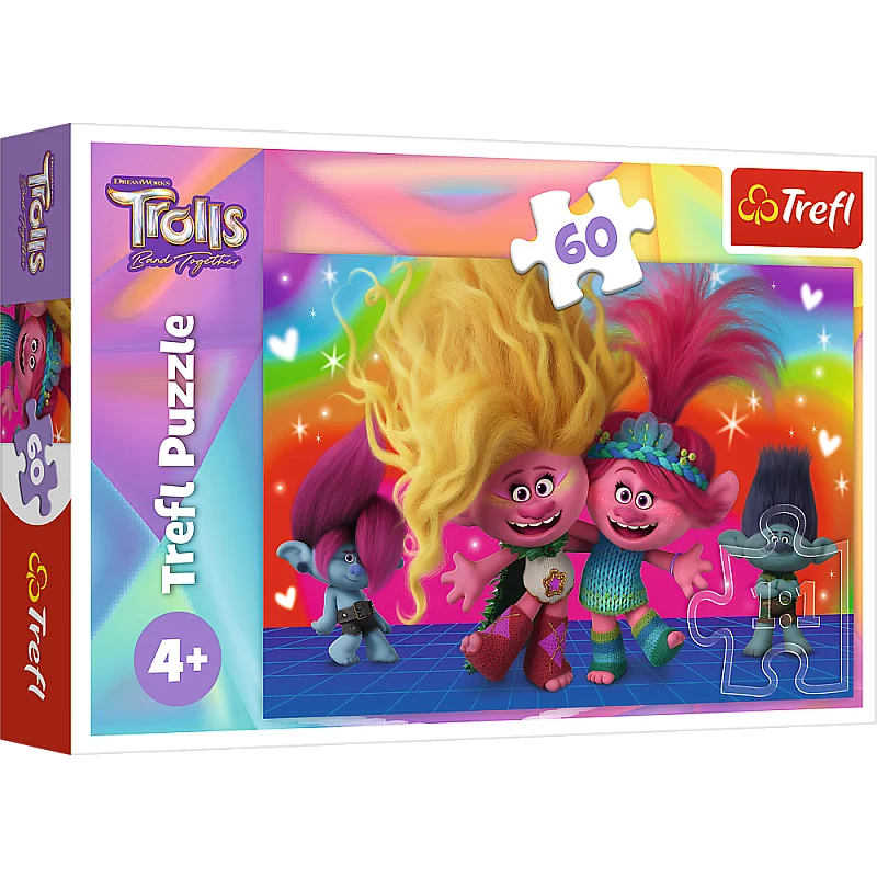TREFL TROLLS Pusle Trollid 3, 60 osa TREFL TROLLS Pusle Trollid 3, 60 osa