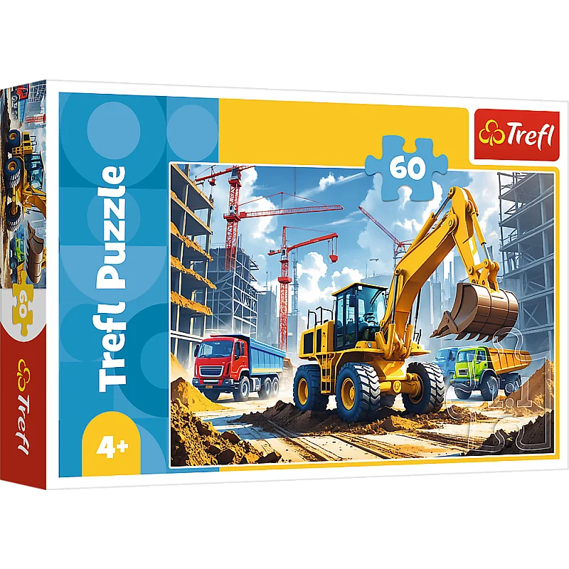 TREFL puzzle Backhoe loader tractor 60 pcs