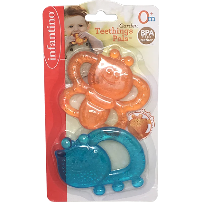 INFANTINO Atvēsinošana smaganu rotaļlieta, Dārza iemītnieki, 2gb