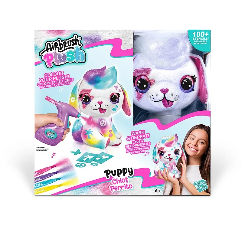 AIRBRUSH PLUSH plush with airbrush Puppy, 26 cm