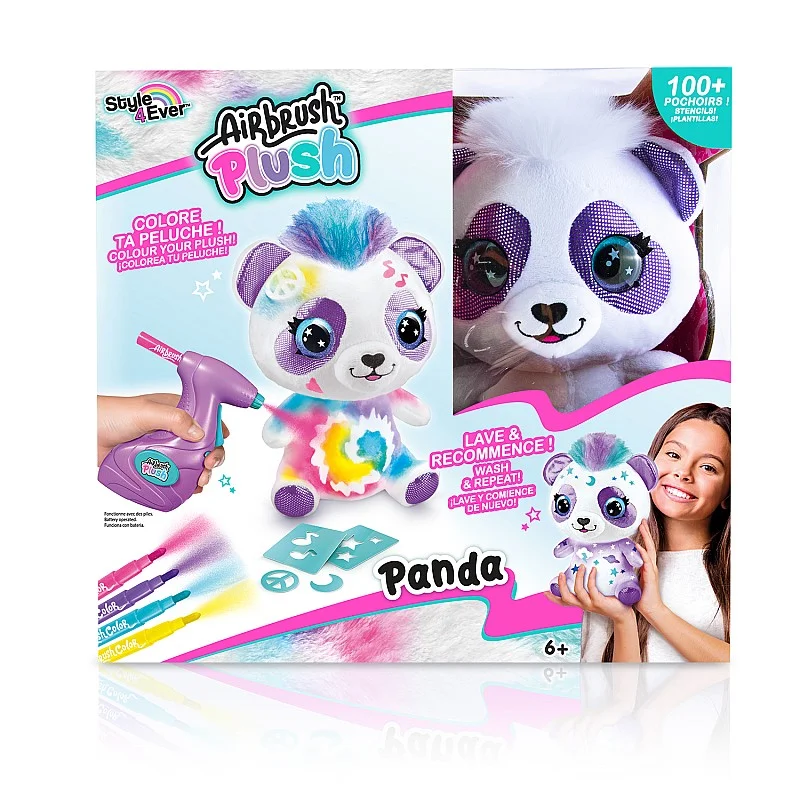 AIRBRUSH PLUSH Rinkinys su aerografu „Panda", 25 cm