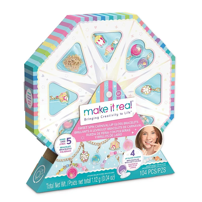 MAKE IT REAL DIY Rokassprādžu komplekts ar lūpu spīdumiem MAKE IT REAL DIY Rokassprādžu komplekts ar lūpu spīdumiem