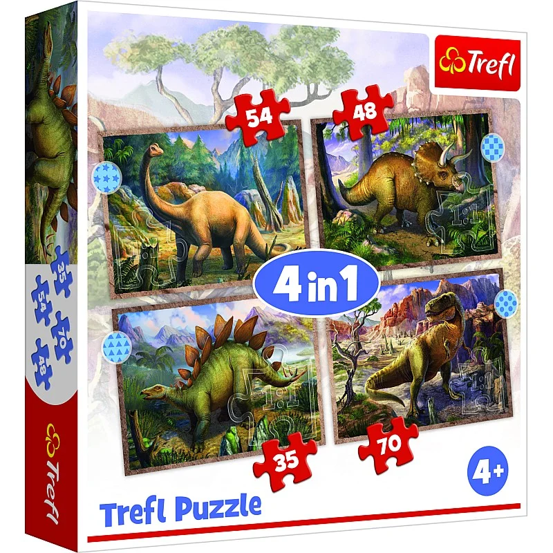 TREFL Puslede komplekt 4 in 1 Dinosaurused TREFL Puslede komplekt 4 in 1 Dinosaurused