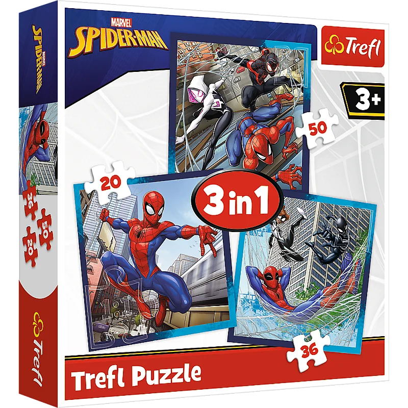 TREFL SPIDER-MAN Pusle komplekt Ämblikmees, 3 tk TREFL SPIDER-MAN Pusle komplekt Ämblikmees, 3 tk